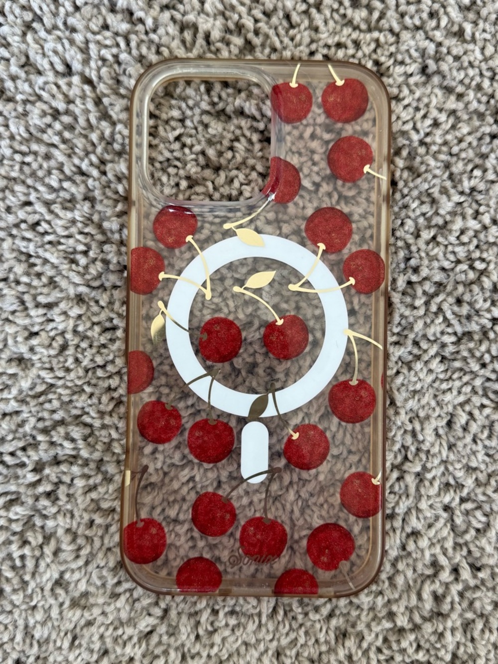Clear Cherry MagSafe Phone Case for iPhone 16 Pro Max